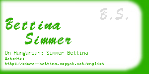 bettina simmer business card